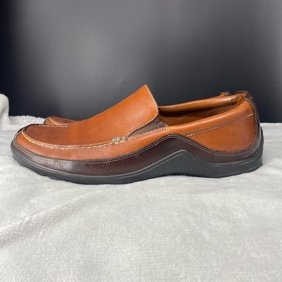 Cole Haan Men’s 11 Tucker Venetian Leather Slip On Loafers Brown Classic Summer - Picture 1 of 11